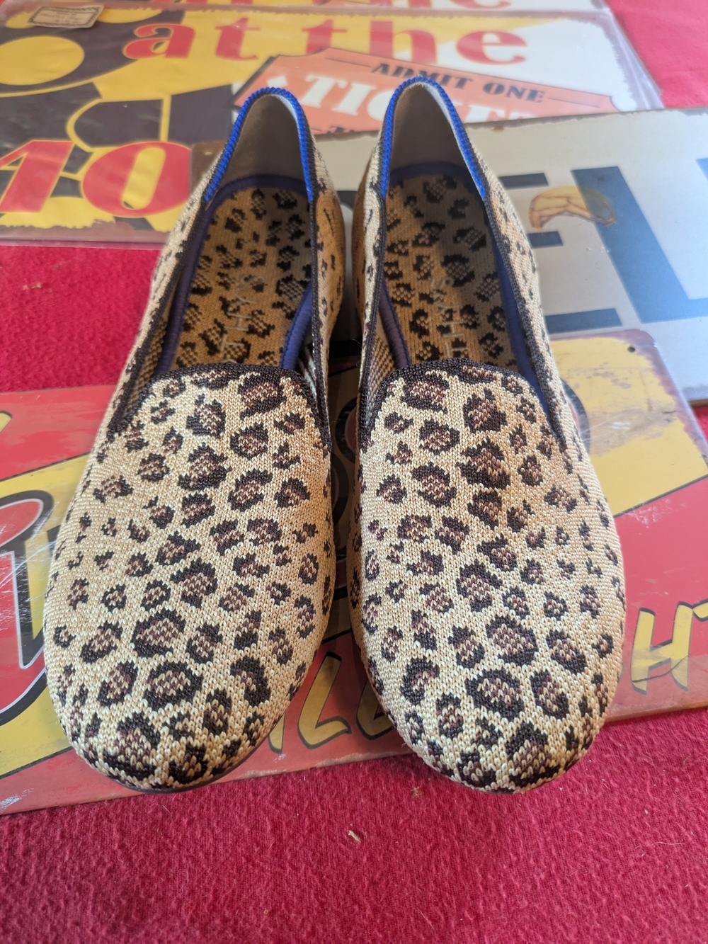 Rothy 's Leopard Print Slip-On Women’s Flats - Beige/Brown
